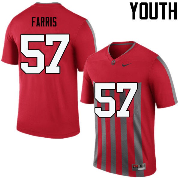 Ohio State Buckeyes #57 Chase Farris Youth Alumni Jersey Throwback